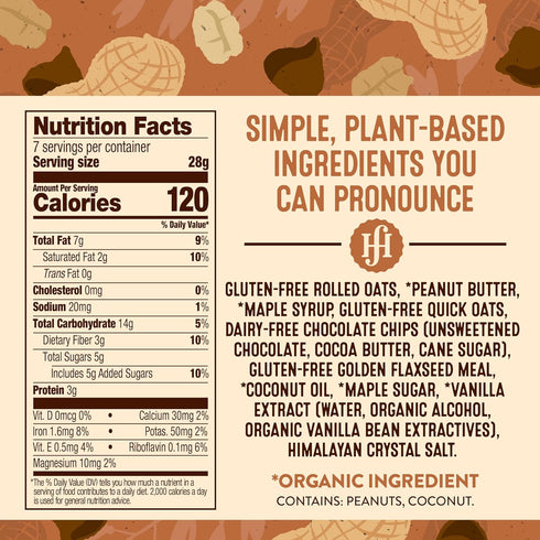 Healing Home Foods 7oz (3Pack) P-Nutty Chip, Gluten Free Granola Mix with Peanut Butter & Chocolate Chips - Low Sugar