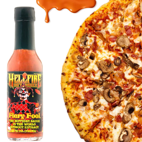 5 oz. Hellfire Hot Sauce Fiery Fool - Extreme Hot Sauce without Extract, Featured on Hot Ones TV Show