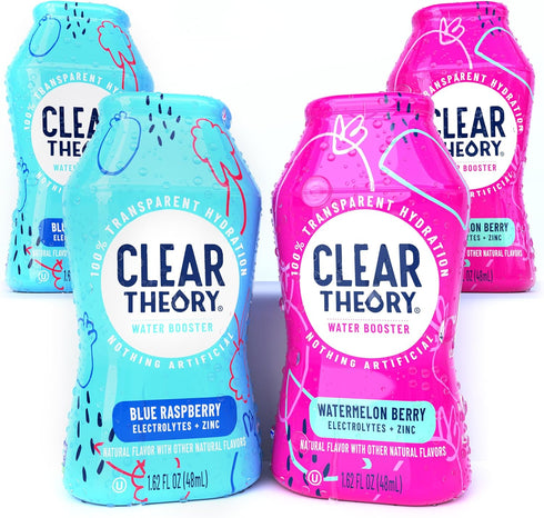 Clear Theory Water Flavoring Drops with Electrolytes, Water Enhancer Liquid Flavored Water