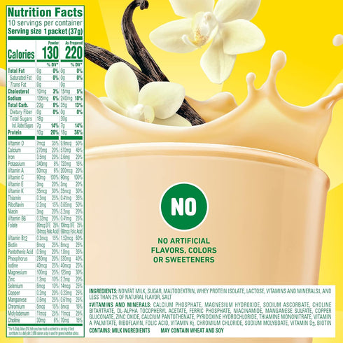 1.31 oz. Packet 60 Carnation Breakfast Essentials High Protein Oral Supplement Classic French Vanilla Flavor Ct