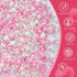 Jimmies 130g/4.58oz,Baking Edible Heart Sprinkles for Cake Decorating,White Pink Pearl Sugar Mix Size Candy