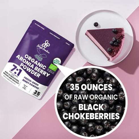 5oz 5oz Immunity-Boosting Jungle Powders Organic Passion Fruit Powder Bag & Aronia Berry Powder Bag Bundle Freeze-Dried