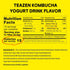 10 Packets, 1.76oz TEAZEN Yogurt Flavored Kombucha Powder, Hydration Drink Mix, Sugar Free, Live Probiotics