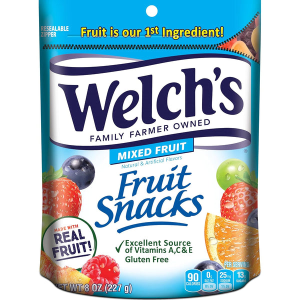 Welch's Fruit Snacks, Mixed Fruit, Perfect for Sharing, Bulk Bag, 8 oz