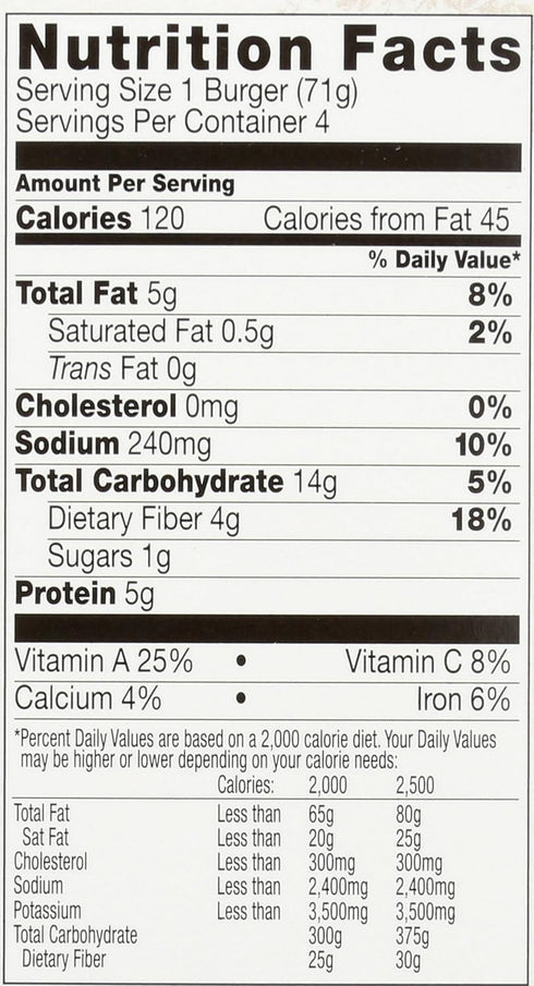 Frozen 2.5 4 Count Dr. Praeger's, California Veggie Burgers, Ounce