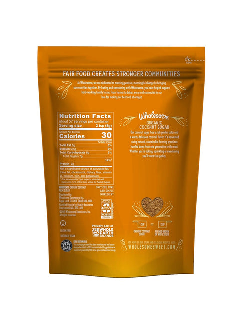 16-Ounce 3 Pack Wholesome Sweeteners Organic Coconut Sugar, Non GMO, Gluten Free & Vegan Sweetener, for Baking, Sauces