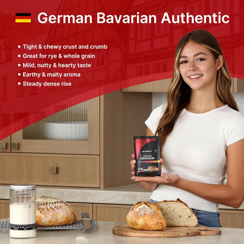 (Pack 1) Apron Maven Premium German Bavarian Heirloom Sourdough Starter Culture, Lively Dry Starter for Rye Breads