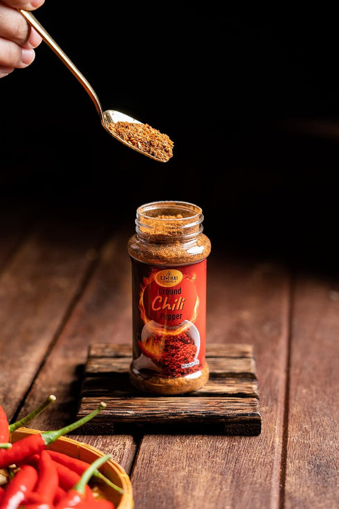Ez Thai Red Chili Pepper Flakes, 1 Pack, 48 Gram, Crushed Red Hot Chili Peppers for Tomyum, Pizza, Salads, Seafood,