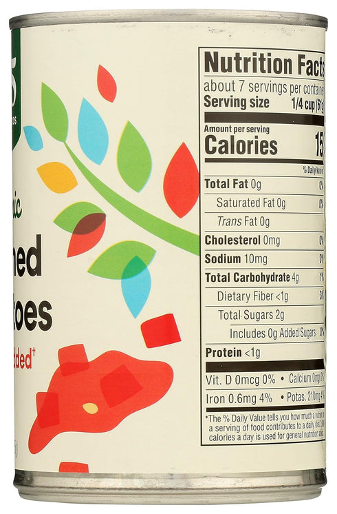 365 15 (Pack 4) by Whole Foods Market, Tomatoes Crushed No Salt Added Organic, Ounce