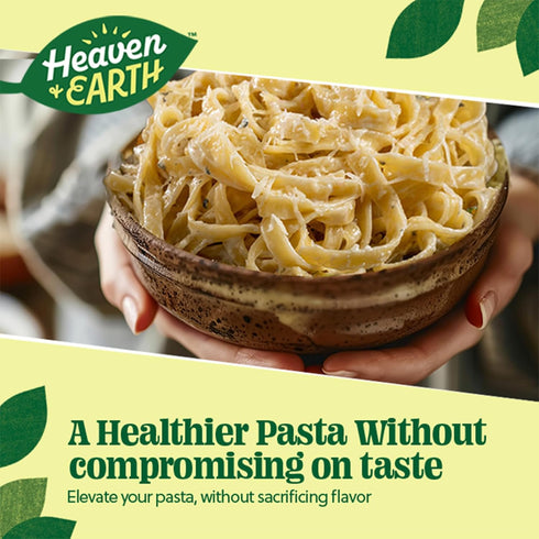 12oz (3 Pack) Heaven & Earth Gluten Free Brown Rice Pasta Fetuccinni, | Great Texure | Real Pasta Taste & Mouthfeel |