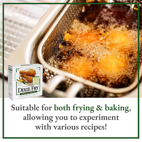 Dixie Fry 10-Ounce (Pack 6) Original Recipe Coating Mix for Fried Chicken, Pork Chops, & Seafood