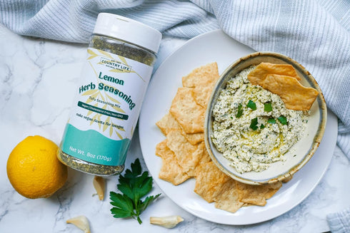 Country 8 oz Life Tofu Lemon Herb Seasoning, Vegan, Made with Organic Ingredients, Non-GMO, Plant-based, Herbs