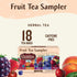 Pack, 18 (Pack 6) Celestial Seasonings Fruit Tea Sampler Herbal Variety Caffeine Free, Tea Bags Box