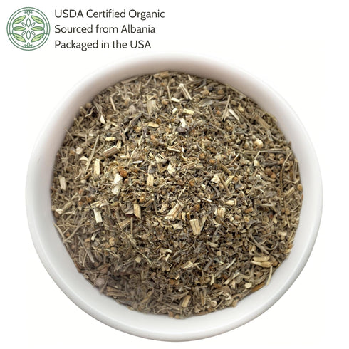 2 oz. (57g), Elanen Naturals Organic Wormwood Herb USDA Certified Organic Artemisia absinthium, Wormwood Herb Tea, Worm