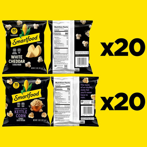 Pack, 0.5 (Pack 40) Smartfood Popcorn, Variety Ounce