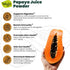 20:1 6 oz Papaya Juice Powder with Natural Papain Digestive Enzyme - Concentrated & Freeze Dried Organic Papaya Juice