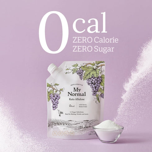 My Normal Keto Allulose | Powdered Sweeteners and Sugar Alternatives 99.9% Allulose Non GMO Gluten Free Zero Calorie Sweetener Keto Powdered Sugar Substitute | No Carbs, No Sugar (16 oz)