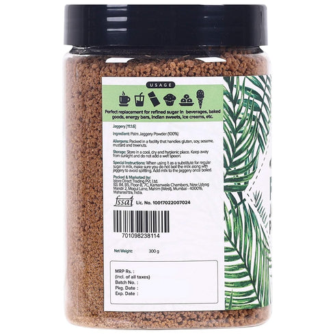10.58 Oz (300g) Urban Platter Palm Sugar Powder | | Pure & Raw Jaggery Powder | Natural Sweetener | Healthy Sugar