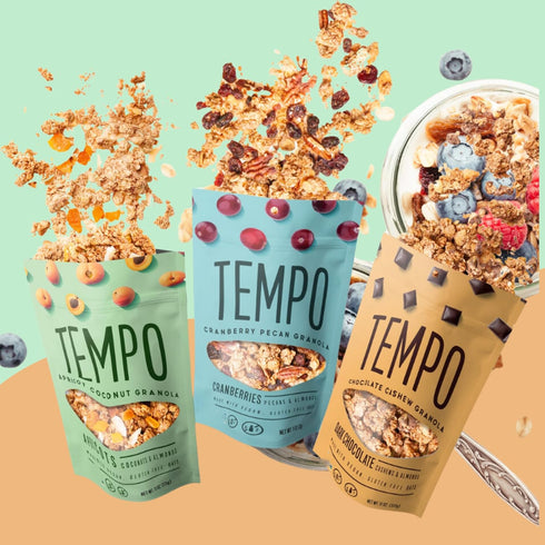 6 Pack 4 oz Apricot, Coconut, Almond Granola Clusters - of Bags - Gluten Free Oats, High Protein, Low Sugar, Vegan
