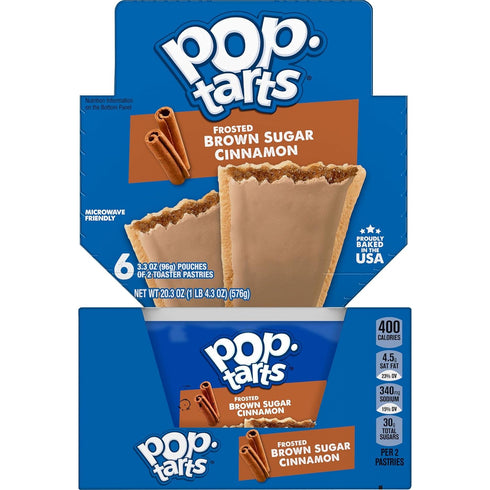 (144 Pop-Tarts Toaster Pastries, Breakfast Foods, Kids Snacks, Frosted Brown Sugar Cinnamon Pop-Tarts)