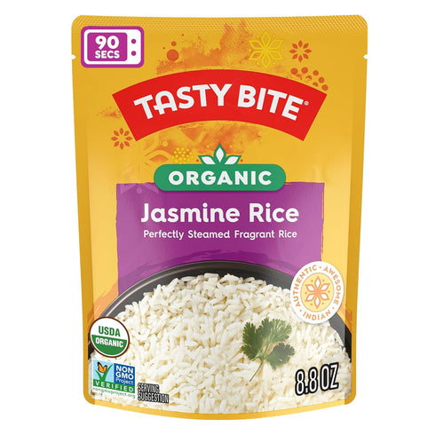 8.8 (Pack 12) Tasty Bite Jasmine Rice, Microwaveable Cooked Rice, Ounce