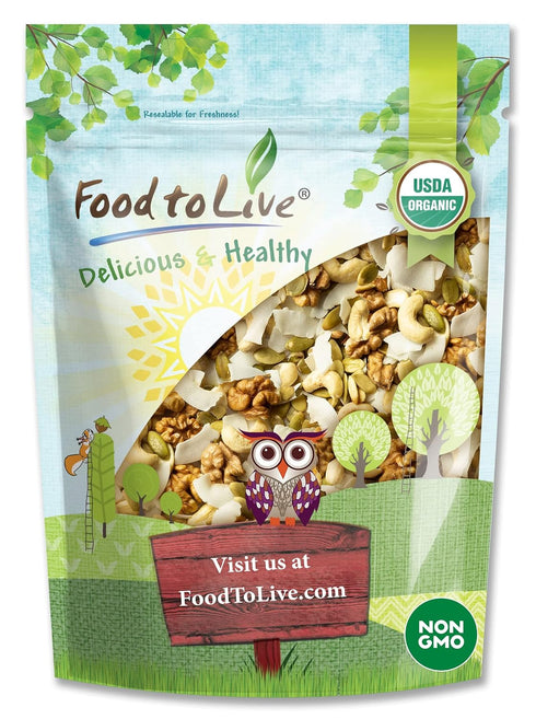 Food to Live - Organic Coconut and Friends Trail Mix, 2 Pounds