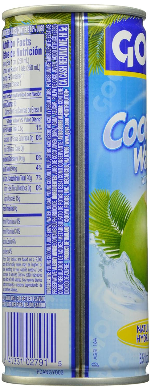 8.5 Oz (Pack 6) Goya Coconut Water, Fl
