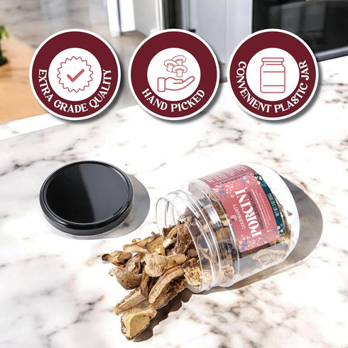 3oz Gourmanity Dried Porcini Mushrooms, Extra Grade Dried Mushrooms, Umami Flavor Captured, Great for Cooking, Non GMO