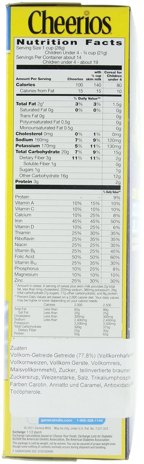 General Mills 14 oz Cheerios Toasted Whole Grain Oat Cereal