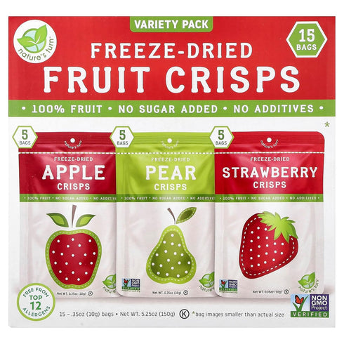 Natures Turn Freeze-Dried Fruit Crisps Healthy, Gluten-Free,Crispy & Delicious, Plant-Based Snack,Ideal for