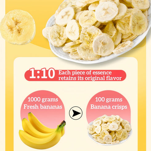 SYZJMWDY (170 Freeze-Dried Banana Slices | Pure Fruit Snack | Crunchy Travel Essentials | Gluten-Free & Wholesome |