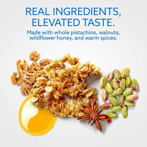 100% 10oz (3-Pack) Greek Goddess Gourmet Baklava Bliss Granola with Pistachios, Walnuts, Wildflower Honey, Cinnamon