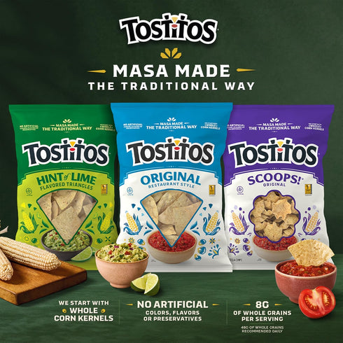 3 (Pack 28) Tostitos, Crispy Rounds Tortilla Chips, Ounce