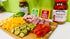 Set- 32 Oz Healthy Veggie Lovers Includes Four Jars of Marinated Peppers, Sweet Cucumber Salad, Red Cabbage, and German