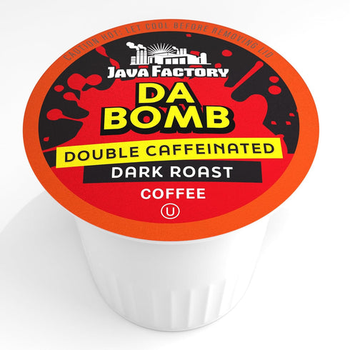 2.0, 80 Count Java Factory Coffee Pods High Caffeine Coffee Compatible with K Cup Brewers Including Da Bomb Extra Bold
