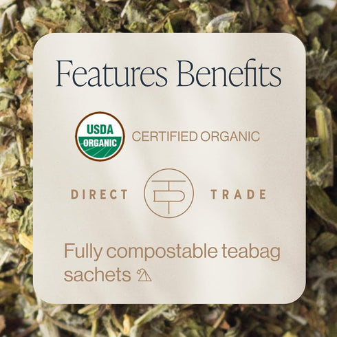 15 Count (Pack 1) Rishi Tea Lavender Mint Herbal Tea - Organic, Caffeine Free Sachet Bags, Calming Lavender