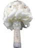 Jackcsale (D453 Wedding Bride Bridal Bouquet Brooch Bouquet Bridesmaid Valentine's Day Bouquet Confession Creamy)