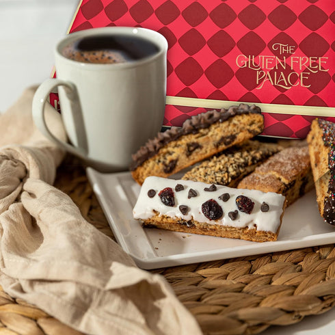 (8 Count) Gluten Free Palace Biscotti Gift Basket Assorted Gluten Free Mother's Day Biscotti Cookies for Mom & Wife