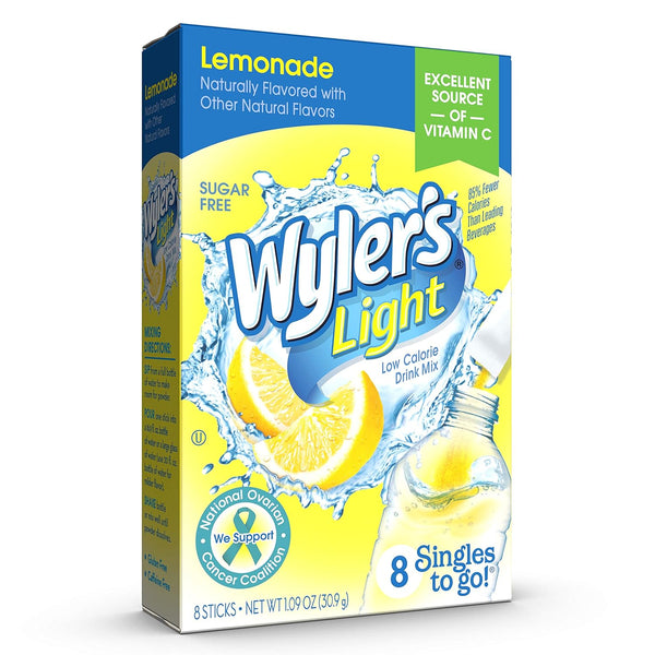 Wyler's Light Singles Water Drink Mix To Go Powder Packets, Lemonade, 8