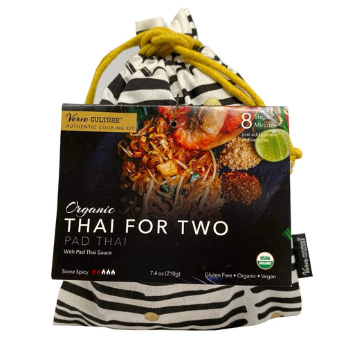 Verve Culture Thai for Two - Organic Pad Thai Noodles with Pad Thai Sauce | Authentic Gluten-Free Vegan Cooking Kit