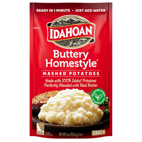 4 oz (Pack 12) Idahoan Buttery Homestyle Mashed Potatoes