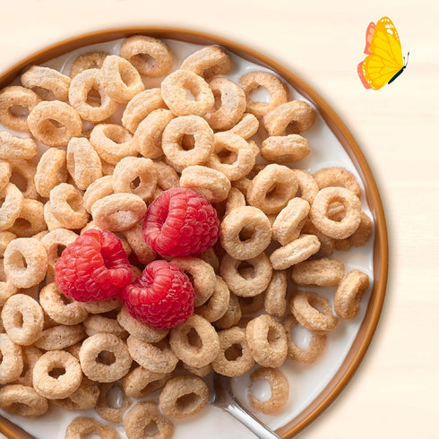 9.5 oz Cascadian Farm Organic Honey Nut O's Cereal, Made with Whole Grain