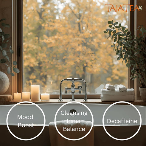 20 Taja Saffron Tea - Saffron & Cinnamon Fusion Chai, Balanced Wellness Blend for Mindful Comfort, Mood Boost
