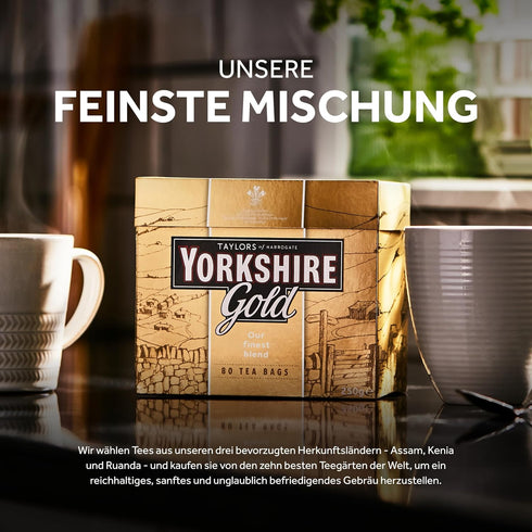 160 Count (Pack 1), 160 Yorkshire Tea, Gold, Pillow Tea Bags, of Premium Blend, Rich, Smooth, and Satisfying, Classic