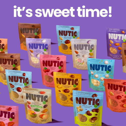 1 lbs Nutic Gourmet Butter Toffee Peanuts - of Crunchy, Candied Peanuts for Snacking - Sweet & Toasted Nut Mix with a