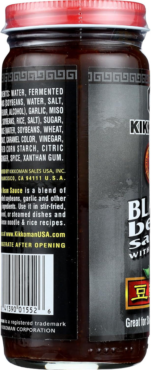 8.7 (Pack 6) Kikkoman Black Bean With Garlic Sauce, No High Fructose Corn Syrup, Ounces