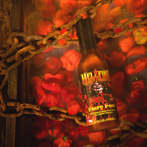 5 oz. Hellfire Hot Sauce Fiery Fool - Extreme Hot Sauce without Extract, Featured on Hot Ones TV Show