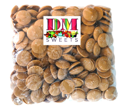 DM Sweets 2 lb Peanut Butter Coating Wafers Bag Smooth Meltable Candy Baking Snack Bulk Flavor Discs. Perfect for Using