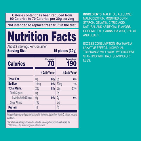 3oz Packs (Pack 6) Welch's Zero Sugar Fruity Bites, Island Fruits Snack Box, Gluten Free & Sugar Free Snacks, Snack