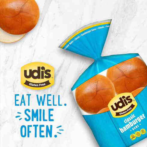 Frozen, 10.4 oz. 4-Count Udi's Gluten Free Classic Hamburger Buns